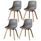 Contemporary Style Dining Room Chairs Solid Armless Chair with Wooden Legs Dark Gray Natural Wood Set of 4 Clearhalo ' kitchen&dining_furn' 'Dining Chairs' 'Dining Tables & Seating' 'dining_chair' 'Furniture' 'furniture_dining_chair' 'Kitchen & Dining Furniture' 'kitchen' 3703040