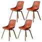 Contemporary Style Dining Room Chairs Solid Armless Chair with Wooden Legs Red Brown Natural Wood Set of 4 Clearhalo ' kitchen&dining_furn' 'Dining Chairs' 'Dining Tables & Seating' 'dining_chair' 'Furniture' 'furniture_dining_chair' 'Kitchen & Dining Furniture' 'kitchen' 3703053