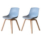 Contemporary Style Dining Room Chairs Solid Armless Chair with Wooden Legs Gray Blue Natural Wood Set of 2 Clearhalo ' kitchen&dining_furn' 'Dining Chairs' 'Dining Tables & Seating' 'dining_chair' 'Furniture' 'furniture_dining_chair' 'Kitchen & Dining Furniture' 'kitchen' 3703067