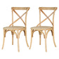Country Style Armless Dining Chairs Beech Bentwood Cross Back Side Chair Wood 2 Piece Set Clearhalo ' kitchen&dining_furn' 'Dining Chairs' 'Dining Tables & Seating' 'dining_chair' 'furn' 'furn_dining_chair' 'Furniture' 'furniture_dining_chair' 'Kitchen & Dining Furniture' 'kitchen' 3703083