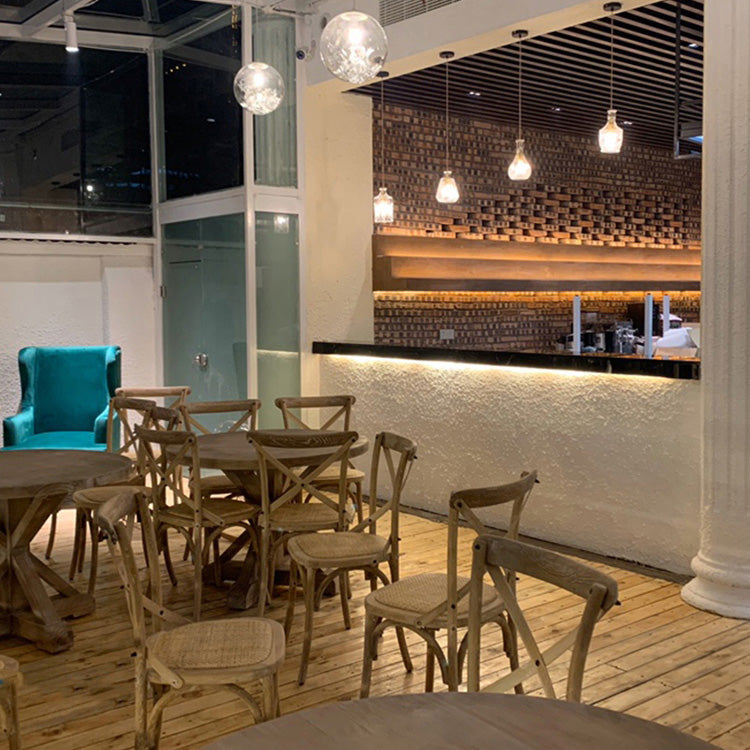 Country Style Armless Dining Chairs Beech Bentwood Cross Back Side Chair Clearhalo ' kitchen&dining_furn' 'Dining Chairs' 'Dining Tables & Seating' 'dining_chair' 'furn' 'furn_dining_chair' 'Furniture' 'furniture_dining_chair' 'Kitchen & Dining Furniture' 'kitchen' 3703085