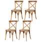 Country Style Armless Dining Chairs Beech Bentwood Cross Back Side Chair Distressed Wood 4 Piece Set Clearhalo ' kitchen&dining_furn' 'Dining Chairs' 'Dining Tables & Seating' 'dining_chair' 'furn' 'furn_dining_chair' 'Furniture' 'furniture_dining_chair' 'Kitchen & Dining Furniture' 'kitchen' 3703091