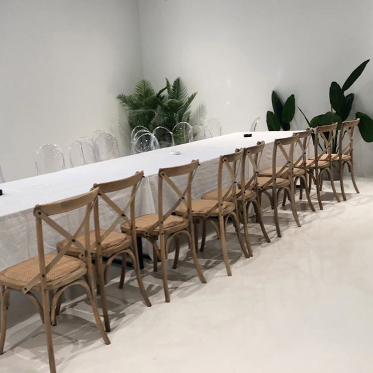 Country Style Armless Dining Chairs Beech Bentwood Cross Back Side Chair Clearhalo ' kitchen&dining_furn' 'Dining Chairs' 'Dining Tables & Seating' 'dining_chair' 'furn' 'furn_dining_chair' 'Furniture' 'furniture_dining_chair' 'Kitchen & Dining Furniture' 'kitchen' 3703093