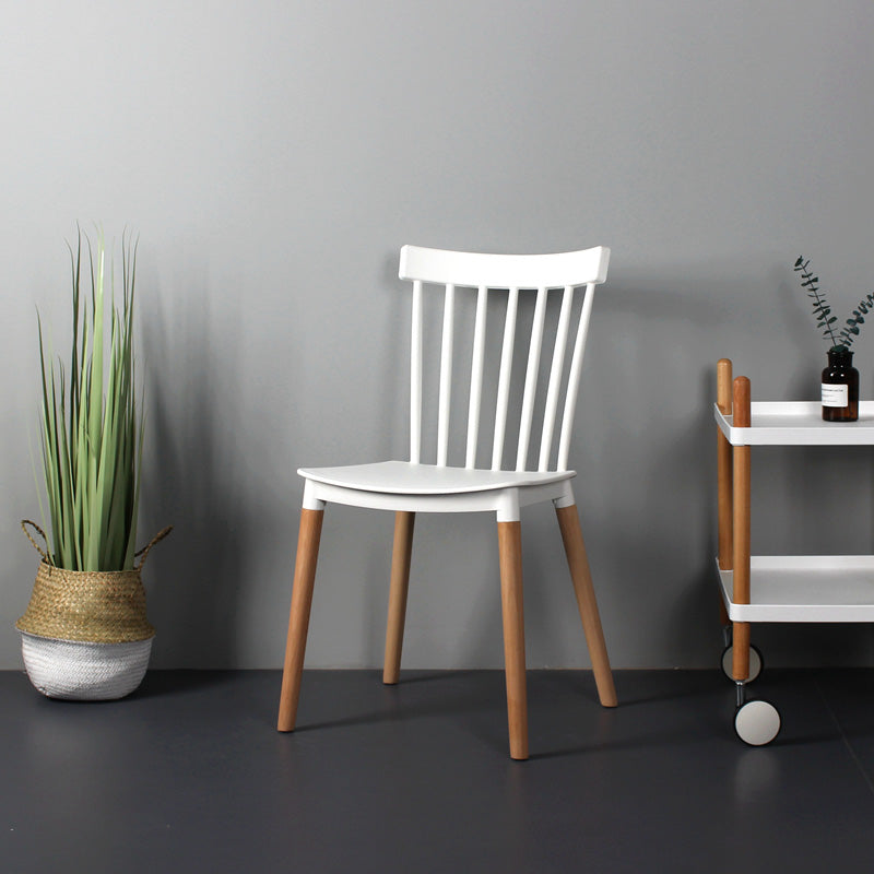 Contemporary Style Dining Room Chair Slat Back Stackable Side Chair for Kitchen Clearhalo ' kitchen&dining_furn' 'Dining Chairs' 'Dining Tables & Seating' 'dining_chair' 'furn' 'furn_dining_chair' 'Furniture' 'furniture_dining_chair' 'Kitchen & Dining Furniture' 'kitchen' 3703098