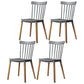 Contemporary Style Dining Room Chair Slat Back Stackable Side Chair for Kitchen Grey 4 Piece Set Clearhalo ' kitchen&dining_furn' 'Dining Chairs' 'Dining Tables & Seating' 'dining_chair' 'furn' 'furn_dining_chair' 'Furniture' 'furniture_dining_chair' 'Kitchen & Dining Furniture' 'kitchen' 3703104