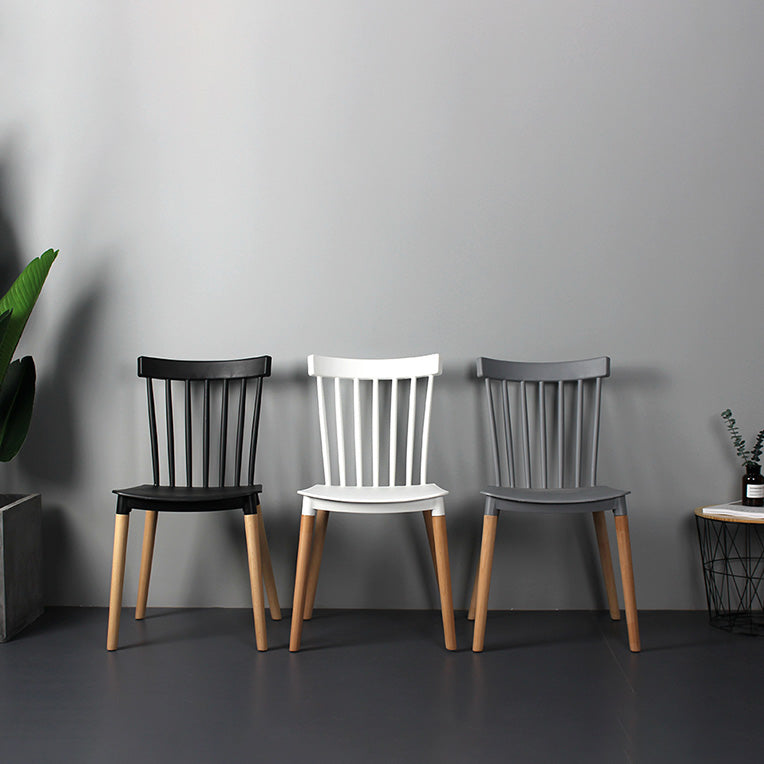 Contemporary Style Dining Room Chair Slat Back Stackable Side Chair for Kitchen Clearhalo ' kitchen&dining_furn' 'Dining Chairs' 'Dining Tables & Seating' 'dining_chair' 'furn' 'furn_dining_chair' 'Furniture' 'furniture_dining_chair' 'Kitchen & Dining Furniture' 'kitchen' 3703107