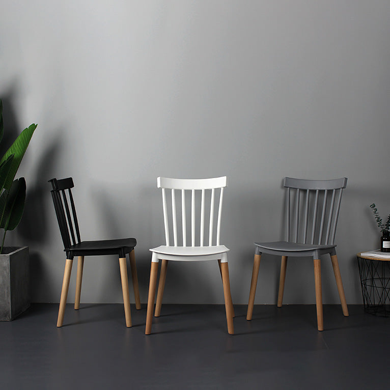 Contemporary Style Dining Room Chair Slat Back Stackable Side Chair for Kitchen Clearhalo ' kitchen&dining_furn' 'Dining Chairs' 'Dining Tables & Seating' 'dining_chair' 'furn' 'furn_dining_chair' 'Furniture' 'furniture_dining_chair' 'Kitchen & Dining Furniture' 'kitchen' 3703109