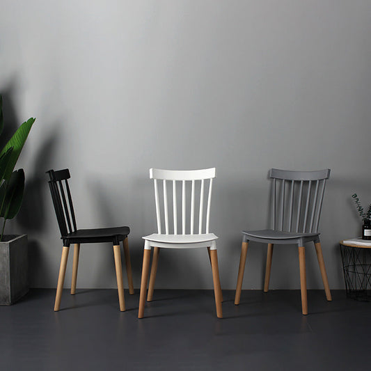 Contemporary Style Dining Room Chair Slat Back Stackable Side Chair for Kitchen Clearhalo ' kitchen&dining_furn' 'Dining Chairs' 'Dining Tables & Seating' 'dining_chair' 'furn' 'furn_dining_chair' 'Furniture' 'furniture_dining_chair' 'Kitchen & Dining Furniture' 'kitchen' 3703109