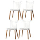 Contemporary Style Dining Room Chair Slat Back Stackable Side Chair for Kitchen White 4 Piece Set Clearhalo ' kitchen&dining_furn' 'Dining Chairs' 'Dining Tables & Seating' 'dining_chair' 'furn' 'furn_dining_chair' 'Furniture' 'furniture_dining_chair' 'Kitchen & Dining Furniture' 'kitchen' 3703110