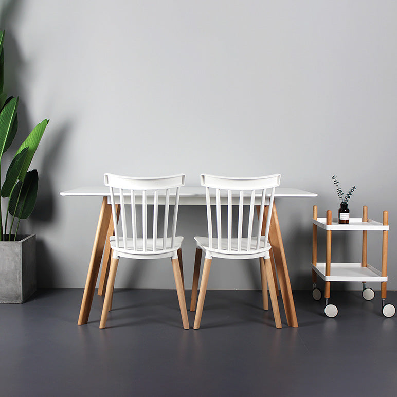 Contemporary Style Dining Room Chair Slat Back Stackable Side Chair for Kitchen Clearhalo ' kitchen&dining_furn' 'Dining Chairs' 'Dining Tables & Seating' 'dining_chair' 'furn' 'furn_dining_chair' 'Furniture' 'furniture_dining_chair' 'Kitchen & Dining Furniture' 'kitchen' 3703111