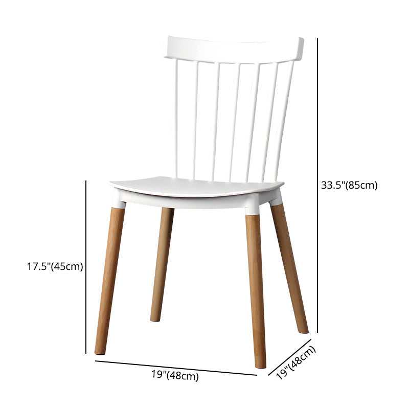 Contemporary Style Dining Room Chair Slat Back Stackable Side Chair for Kitchen Clearhalo ' kitchen&dining_furn' 'Dining Chairs' 'Dining Tables & Seating' 'dining_chair' 'furn' 'furn_dining_chair' 'Furniture' 'furniture_dining_chair' 'Kitchen & Dining Furniture' 'kitchen' 3703112