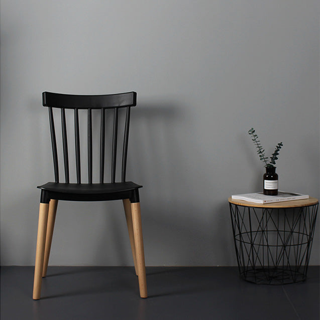 Contemporary Style Dining Room Chair Slat Back Stackable Side Chair for Kitchen Clearhalo ' kitchen&dining_furn' 'Dining Chairs' 'Dining Tables & Seating' 'dining_chair' 'furn' 'furn_dining_chair' 'Furniture' 'furniture_dining_chair' 'Kitchen & Dining Furniture' 'kitchen' 3703113