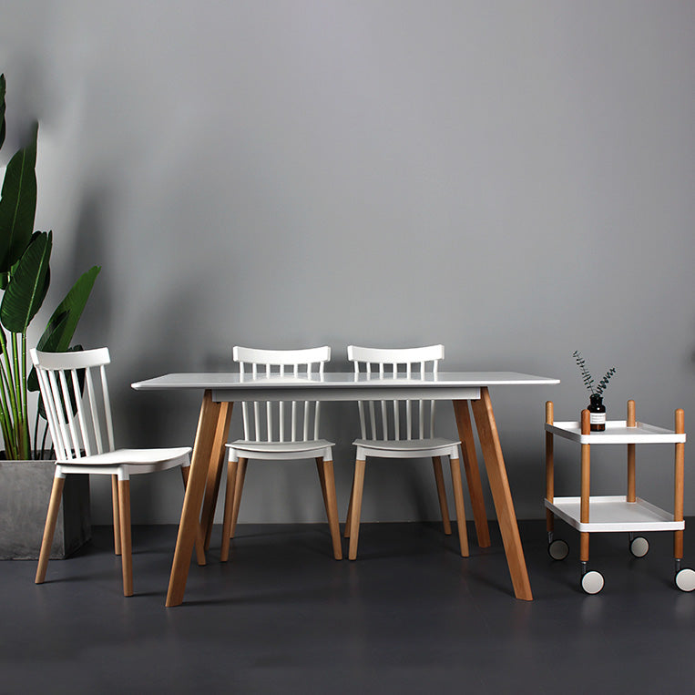 Contemporary Style Dining Room Chair Slat Back Stackable Side Chair for Kitchen Clearhalo ' kitchen&dining_furn' 'Dining Chairs' 'Dining Tables & Seating' 'dining_chair' 'furn' 'furn_dining_chair' 'Furniture' 'furniture_dining_chair' 'Kitchen & Dining Furniture' 'kitchen' 3703114