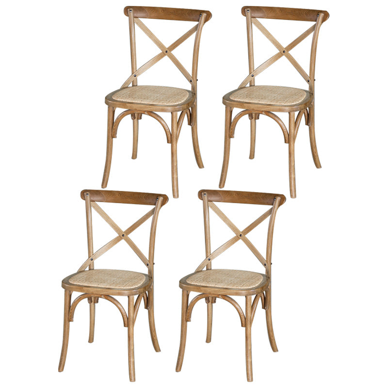 Country Style Bentwood Side Chair Cross Back Beech Armless Dining Chairs Smoke Gray 4 Piece Set Clearhalo ' kitchen&dining_furn' 'Dining Chairs' 'Dining Tables & Seating' 'dining_chair' 'furn' 'furn_dining_chair' 'Furniture' 'furniture_dining_chair' 'Kitchen & Dining Furniture' 'kitchen' 3703125