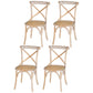 Country Style Bentwood Side Chair Cross Back Beech Armless Dining Chairs Light Gray-White 4 Piece Set Clearhalo ' kitchen&dining_furn' 'Dining Chairs' 'Dining Tables & Seating' 'dining_chair' 'furn' 'furn_dining_chair' 'Furniture' 'furniture_dining_chair' 'Kitchen & Dining Furniture' 'kitchen' 3703136