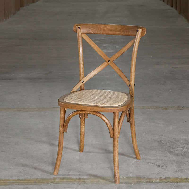 Country Style Bentwood Side Chair Cross Back Beech Armless Dining Chairs Distressed Wood 1 Piece Clearhalo ' kitchen&dining_furn' 'Dining Chairs' 'Dining Tables & Seating' 'dining_chair' 'furn' 'furn_dining_chair' 'Furniture' 'furniture_dining_chair' 'Kitchen & Dining Furniture' 'kitchen' 3703137