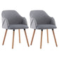 Nordic Style Solid Wood Dining Room Chair Upholstered Arm Chair for Home Use Grey 2 Piece Set Clearhalo ' kitchen&dining_furn' 'Dining Chairs' 'Dining Tables & Seating' 'dining_chair' 'furn' 'furn_dining_chair' 'Furniture' 'furniture_dining_chair' 'Kitchen & Dining Furniture' 'kitchen' 3703142