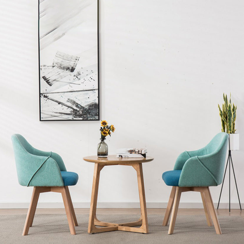 Nordic Style Solid Wood Dining Room Chair Upholstered Arm Chair for Home Use Clearhalo ' kitchen&dining_furn' 'Dining Chairs' 'Dining Tables & Seating' 'dining_chair' 'furn' 'furn_dining_chair' 'Furniture' 'furniture_dining_chair' 'Kitchen & Dining Furniture' 'kitchen' 3703143