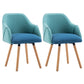 Nordic Style Solid Wood Dining Room Chair Upholstered Arm Chair for Home Use Blue 2 Piece Set Clearhalo ' kitchen&dining_furn' 'Dining Chairs' 'Dining Tables & Seating' 'dining_chair' 'furn' 'furn_dining_chair' 'Furniture' 'furniture_dining_chair' 'Kitchen & Dining Furniture' 'kitchen' 3703152