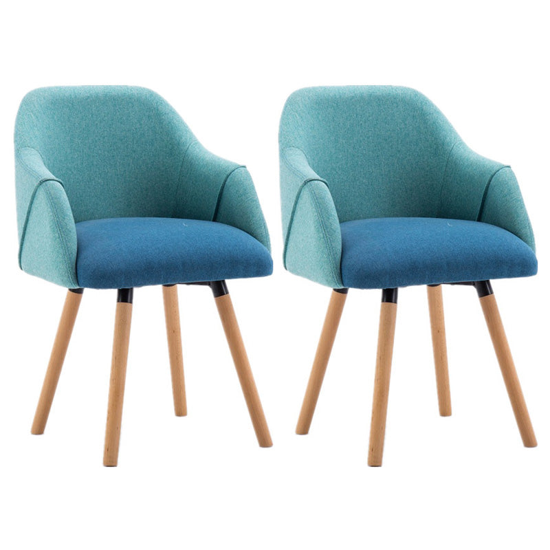 Nordic Style Solid Wood Dining Room Chair Upholstered Arm Chair for Home Use Blue 2 Piece Set Clearhalo ' kitchen&dining_furn' 'Dining Chairs' 'Dining Tables & Seating' 'dining_chair' 'furn' 'furn_dining_chair' 'Furniture' 'furniture_dining_chair' 'Kitchen & Dining Furniture' 'kitchen' 3703152
