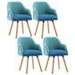 Nordic Style Solid Wood Dining Room Chair Upholstered Arm Chair for Home Use Blue 4 Piece Set Clearhalo ' kitchen&dining_furn' 'Dining Chairs' 'Dining Tables & Seating' 'dining_chair' 'furn' 'furn_dining_chair' 'Furniture' 'furniture_dining_chair' 'Kitchen & Dining Furniture' 'kitchen' 3703154