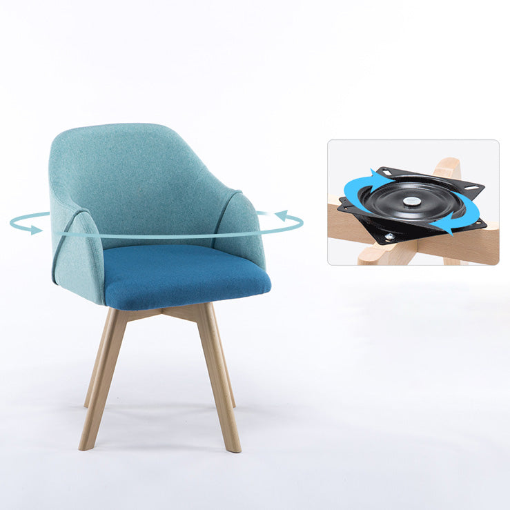 Nordic Style Solid Wood Dining Room Chair Upholstered Arm Chair for Home Use Clearhalo ' kitchen&dining_furn' 'Dining Chairs' 'Dining Tables & Seating' 'dining_chair' 'furn' 'furn_dining_chair' 'Furniture' 'furniture_dining_chair' 'Kitchen & Dining Furniture' 'kitchen' 3703157