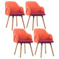 Nordic Style Solid Wood Dining Room Chair Upholstered Arm Chair for Home Use Orange 4 Piece Set Clearhalo ' kitchen&dining_furn' 'Dining Chairs' 'Dining Tables & Seating' 'dining_chair' 'furn' 'furn_dining_chair' 'Furniture' 'furniture_dining_chair' 'Kitchen & Dining Furniture' 'kitchen' 3703160