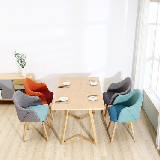 Nordic Style Solid Wood Dining Room Chair Upholstered Arm Chair for Home Use Clearhalo ' kitchen&dining_furn' 'Dining Chairs' 'Dining Tables & Seating' 'dining_chair' 'furn' 'furn_dining_chair' 'Furniture' 'furniture_dining_chair' 'Kitchen & Dining Furniture' 'kitchen' 3703161