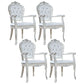 Upholstered European Style Dining Arm Chair Open Dining Chair for Restaurant White 4 Piece Set Clearhalo ' kitchen&dining_furn' 'Dining Chairs' 'Dining Tables & Seating' 'dining_chair' 'furn' 'furn_dining_chair' 'Furniture' 'furniture_dining_chair' 'Kitchen & Dining Furniture' 'kitchen' 3703168