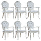 Upholstered European Style Dining Arm Chair Open Dining Chair for Restaurant White 6 Piece Set Clearhalo ' kitchen&dining_furn' 'Dining Chairs' 'Dining Tables & Seating' 'dining_chair' 'furn' 'furn_dining_chair' 'Furniture' 'furniture_dining_chair' 'Kitchen & Dining Furniture' 'kitchen' 3703170