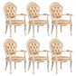 Upholstered European Style Dining Arm Chair Open Dining Chair for Restaurant Yellow 6 Piece Set Clearhalo ' kitchen&dining_furn' 'Dining Chairs' 'Dining Tables & Seating' 'dining_chair' 'furn' 'furn_dining_chair' 'Furniture' 'furniture_dining_chair' 'Kitchen & Dining Furniture' 'kitchen' 3703175