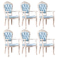 Upholstered European Style Dining Arm Chair Open Dining Chair for Restaurant Blue 6 Piece Set Clearhalo ' kitchen&dining_furn' 'Dining Chairs' 'Dining Tables & Seating' 'dining_chair' 'furn' 'furn_dining_chair' 'Furniture' 'furniture_dining_chair' 'Kitchen & Dining Furniture' 'kitchen' 3703182