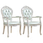 Upholstered European Style Dining Arm Chair Open Dining Chair for Restaurant Light Blue 2 Piece Set Clearhalo ' kitchen&dining_furn' 'Dining Chairs' 'Dining Tables & Seating' 'dining_chair' 'furn' 'furn_dining_chair' 'Furniture' 'furniture_dining_chair' 'Kitchen & Dining Furniture' 'kitchen' 3703184
