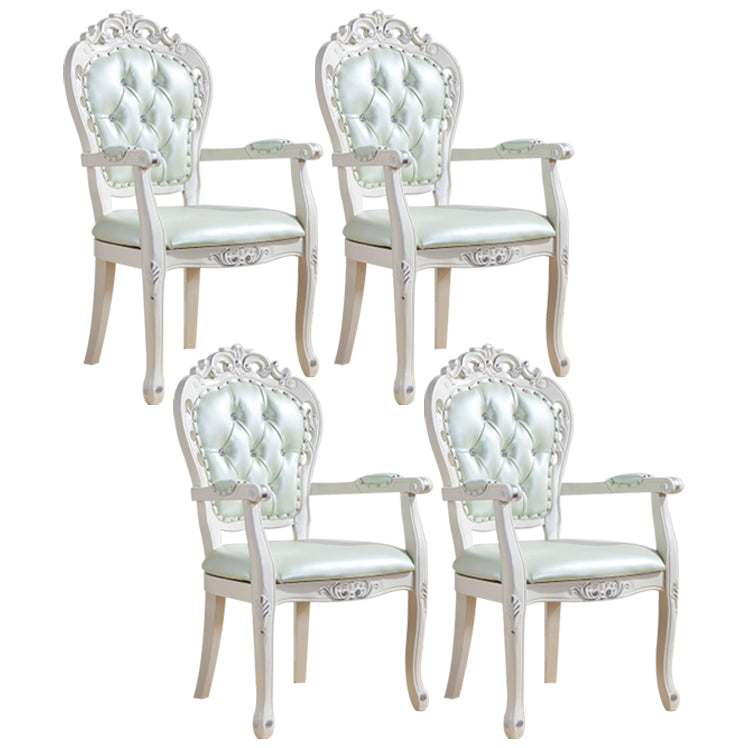 Upholstered European Style Dining Arm Chair Open Dining Chair for Restaurant Light Blue 4 Piece Set Clearhalo ' kitchen&dining_furn' 'Dining Chairs' 'Dining Tables & Seating' 'dining_chair' 'furn' 'furn_dining_chair' 'Furniture' 'furniture_dining_chair' 'Kitchen & Dining Furniture' 'kitchen' 3703186
