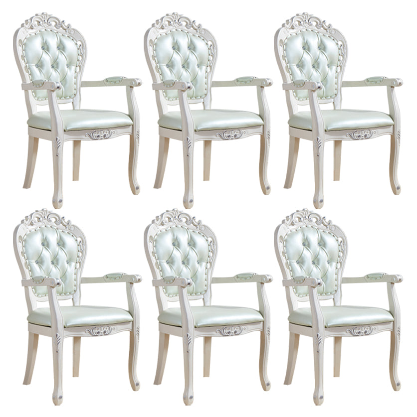 Upholstered European Style Dining Arm Chair Open Dining Chair for Restaurant Light Blue 6 Piece Set Clearhalo ' kitchen&dining_furn' 'Dining Chairs' 'Dining Tables & Seating' 'dining_chair' 'furn' 'furn_dining_chair' 'Furniture' 'furniture_dining_chair' 'Kitchen & Dining Furniture' 'kitchen' 3703187