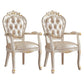 Upholstered European Style Dining Arm Chair Open Dining Chair for Restaurant Champagne 2 Piece Set Clearhalo ' kitchen&dining_furn' 'Dining Chairs' 'Dining Tables & Seating' 'dining_chair' 'furn' 'furn_dining_chair' 'Furniture' 'furniture_dining_chair' 'Kitchen & Dining Furniture' 'kitchen' 3703188