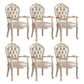 Upholstered European Style Dining Arm Chair Open Dining Chair for Restaurant Champagne 6 Piece Set Clearhalo ' kitchen&dining_furn' 'Dining Chairs' 'Dining Tables & Seating' 'dining_chair' 'furn' 'furn_dining_chair' 'Furniture' 'furniture_dining_chair' 'Kitchen & Dining Furniture' 'kitchen' 3703190