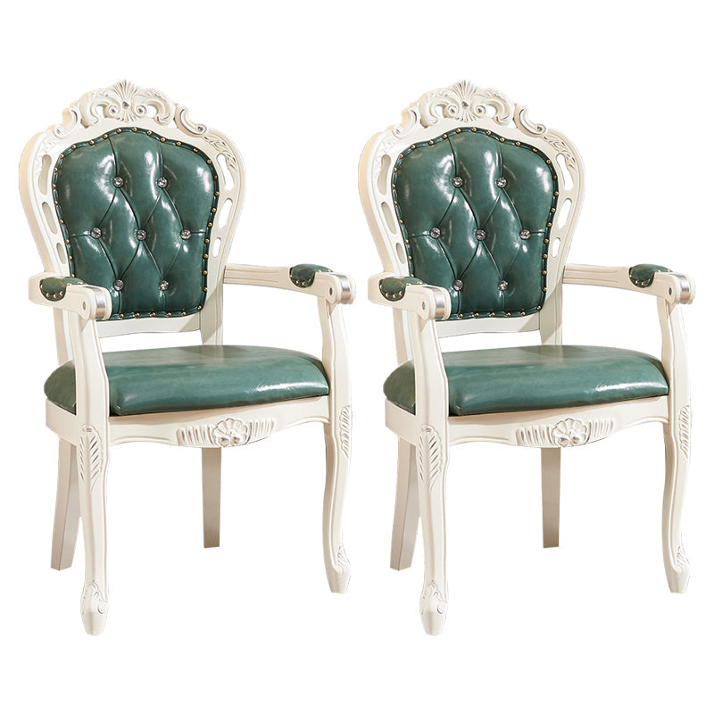 Upholstered European Style Dining Arm Chair Open Dining Chair for Restaurant Royal Blue 2 Piece Set Clearhalo ' kitchen&dining_furn' 'Dining Chairs' 'Dining Tables & Seating' 'dining_chair' 'furn' 'furn_dining_chair' 'Furniture' 'furniture_dining_chair' 'Kitchen & Dining Furniture' 'kitchen' 3703191