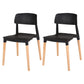 Modern Style Plastic Dining Chair Open Back Dining Side Chair for Kitchen Black 2 Piece Set Clearhalo ' kitchen&dining_furn' 'Dining Chairs' 'Dining Tables & Seating' 'dining_chair' 'furn' 'furn_dining_chair' 'Furniture' 'furniture_dining_chair' 'Kitchen & Dining Furniture' 'kitchen' 3703197