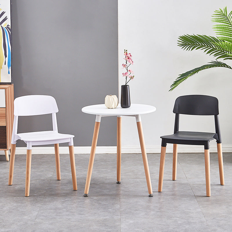 Modern Style Plastic Dining Chair Open Back Dining Side Chair for Kitchen Clearhalo ' kitchen&dining_furn' 'Dining Chairs' 'Dining Tables & Seating' 'dining_chair' 'furn' 'furn_dining_chair' 'Furniture' 'furniture_dining_chair' 'Kitchen & Dining Furniture' 'kitchen' 3703198