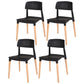 Modern Style Plastic Dining Chair Open Back Dining Side Chair for Kitchen Black 4 Piece Set Clearhalo ' kitchen&dining_furn' 'Dining Chairs' 'Dining Tables & Seating' 'dining_chair' 'furn' 'furn_dining_chair' 'Furniture' 'furniture_dining_chair' 'Kitchen & Dining Furniture' 'kitchen' 3703199