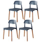 Modern Style Plastic Dining Chair Open Back Dining Side Chair for Kitchen Dark Gray 4 Piece Set Clearhalo ' kitchen&dining_furn' 'Dining Chairs' 'Dining Tables & Seating' 'dining_chair' 'furn' 'furn_dining_chair' 'Furniture' 'furniture_dining_chair' 'Kitchen & Dining Furniture' 'kitchen' 3703205
