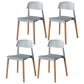 Modern Style Plastic Dining Chair Open Back Dining Side Chair for Kitchen Light Gray 4 Piece Set Clearhalo ' kitchen&dining_furn' 'Dining Chairs' 'Dining Tables & Seating' 'dining_chair' 'furn' 'furn_dining_chair' 'Furniture' 'furniture_dining_chair' 'Kitchen & Dining Furniture' 'kitchen' 3703211