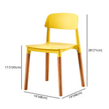 Modern Style Plastic Dining Chair Open Back Dining Side Chair for Kitchen Clearhalo ' kitchen&dining_furn' 'Dining Chairs' 'Dining Tables & Seating' 'dining_chair' 'furn' 'furn_dining_chair' 'Furniture' 'furniture_dining_chair' 'Kitchen & Dining Furniture' 'kitchen' 3703212