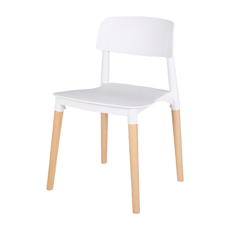 Modern Style Plastic Dining Chair Open Back Dining Side Chair for Kitchen White 1 Piece Clearhalo ' kitchen&dining_furn' 'Dining Chairs' 'Dining Tables & Seating' 'dining_chair' 'furn' 'furn_dining_chair' 'Furniture' 'furniture_dining_chair' 'Kitchen & Dining Furniture' 'kitchen' 3703213