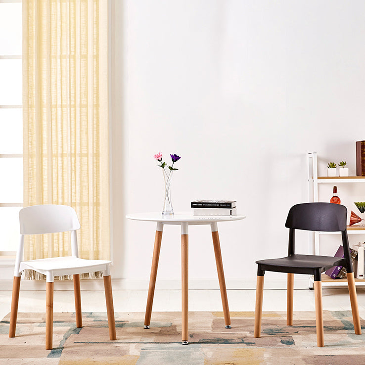 Modern Style Plastic Dining Chair Open Back Dining Side Chair for Kitchen Clearhalo ' kitchen&dining_furn' 'Dining Chairs' 'Dining Tables & Seating' 'dining_chair' 'furn' 'furn_dining_chair' 'Furniture' 'furniture_dining_chair' 'Kitchen & Dining Furniture' 'kitchen' 3703214