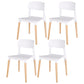 Modern Style Plastic Dining Chair Open Back Dining Side Chair for Kitchen White 4 Piece Set Clearhalo ' kitchen&dining_furn' 'Dining Chairs' 'Dining Tables & Seating' 'dining_chair' 'furn' 'furn_dining_chair' 'Furniture' 'furniture_dining_chair' 'Kitchen & Dining Furniture' 'kitchen' 3703216