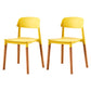 Modern Style Plastic Dining Chair Open Back Dining Side Chair for Kitchen Yellow 2 Piece Set Clearhalo ' kitchen&dining_furn' 'Dining Chairs' 'Dining Tables & Seating' 'dining_chair' 'furn' 'furn_dining_chair' 'Furniture' 'furniture_dining_chair' 'Kitchen & Dining Furniture' 'kitchen' 3703221