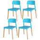 Modern Style Plastic Dining Chair Open Back Dining Side Chair for Kitchen Blue 4 Piece Set Clearhalo ' kitchen&dining_furn' 'Dining Chairs' 'Dining Tables & Seating' 'dining_chair' 'furn' 'furn_dining_chair' 'Furniture' 'furniture_dining_chair' 'Kitchen & Dining Furniture' 'kitchen' 3703225