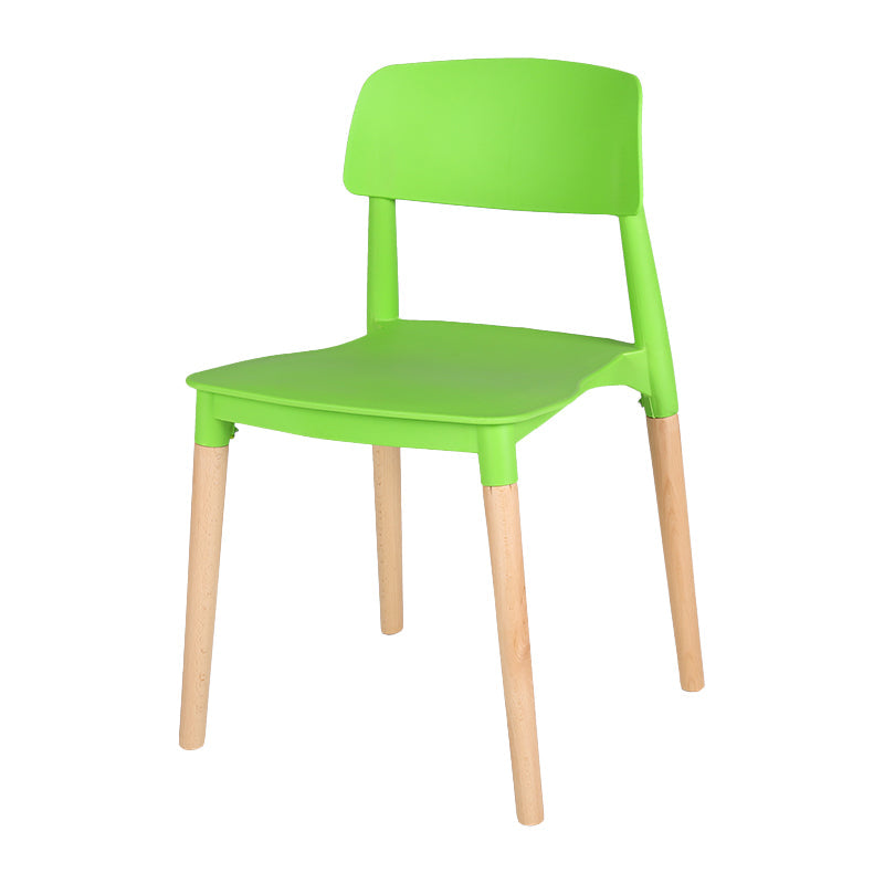 Modern Style Plastic Dining Chair Open Back Dining Side Chair for Kitchen Green 1 Piece Clearhalo ' kitchen&dining_furn' 'Dining Chairs' 'Dining Tables & Seating' 'dining_chair' 'furn' 'furn_dining_chair' 'Furniture' 'furniture_dining_chair' 'Kitchen & Dining Furniture' 'kitchen' 3703226
